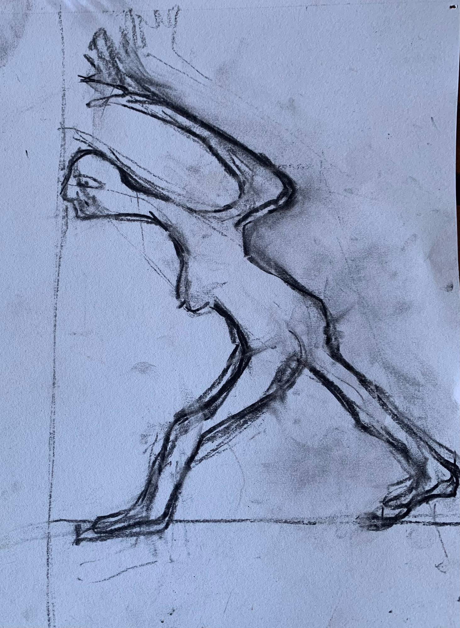 charcoal sketch on paper
